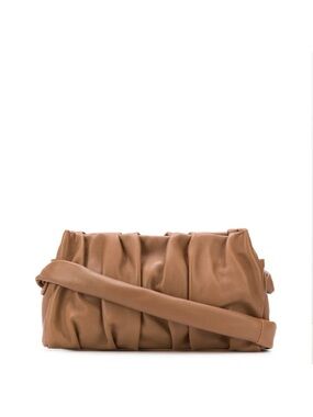 Elleme Paris Ruched Italian leather Bag in Vague Lk NEW carried one time